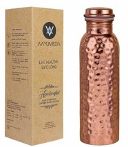 Pure Copper Water Bottle For Ayurveda Health Benefits Leak Proof Free Sh... - $30.00