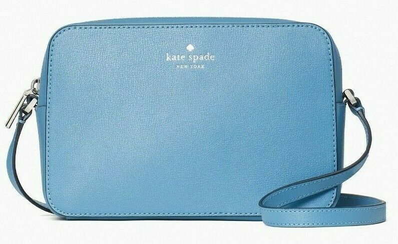 Kate Spade Harper Blue Leather Crossbody WKR00062 Handbag NWT Bag $279 MSRP FS