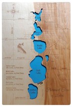 Fairmont Chain of Lakes, Minnesota - Laser Cut Wood Map - $86.50+