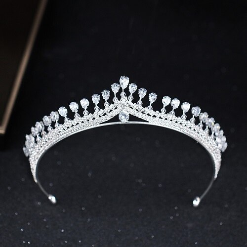 Womens Crown Headband Crystal Rhinestone Tiara And Crown Hair Band Jewelry Silv