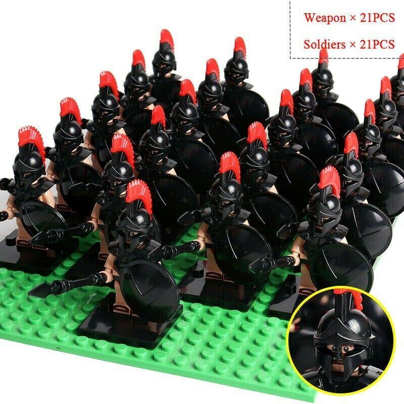 21Pcs/set Ancient Spartan Military The 300 Spartans Warriors Minifigures Toys