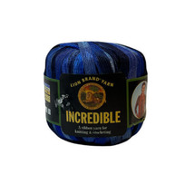 Lion Brand Incredible Ribbon Yarn -Blue Shades- Color 202  New - $7.25