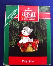 1992 Hallmark Keepsake Schnauzer Puppy Love Christmas Ornament with Box - $39.60