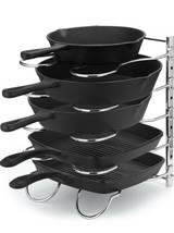 Heavy Duty Pan Rack Pot Lid Rack Kitchen Cabinet Pantry Cookware Organiz... - $19.70