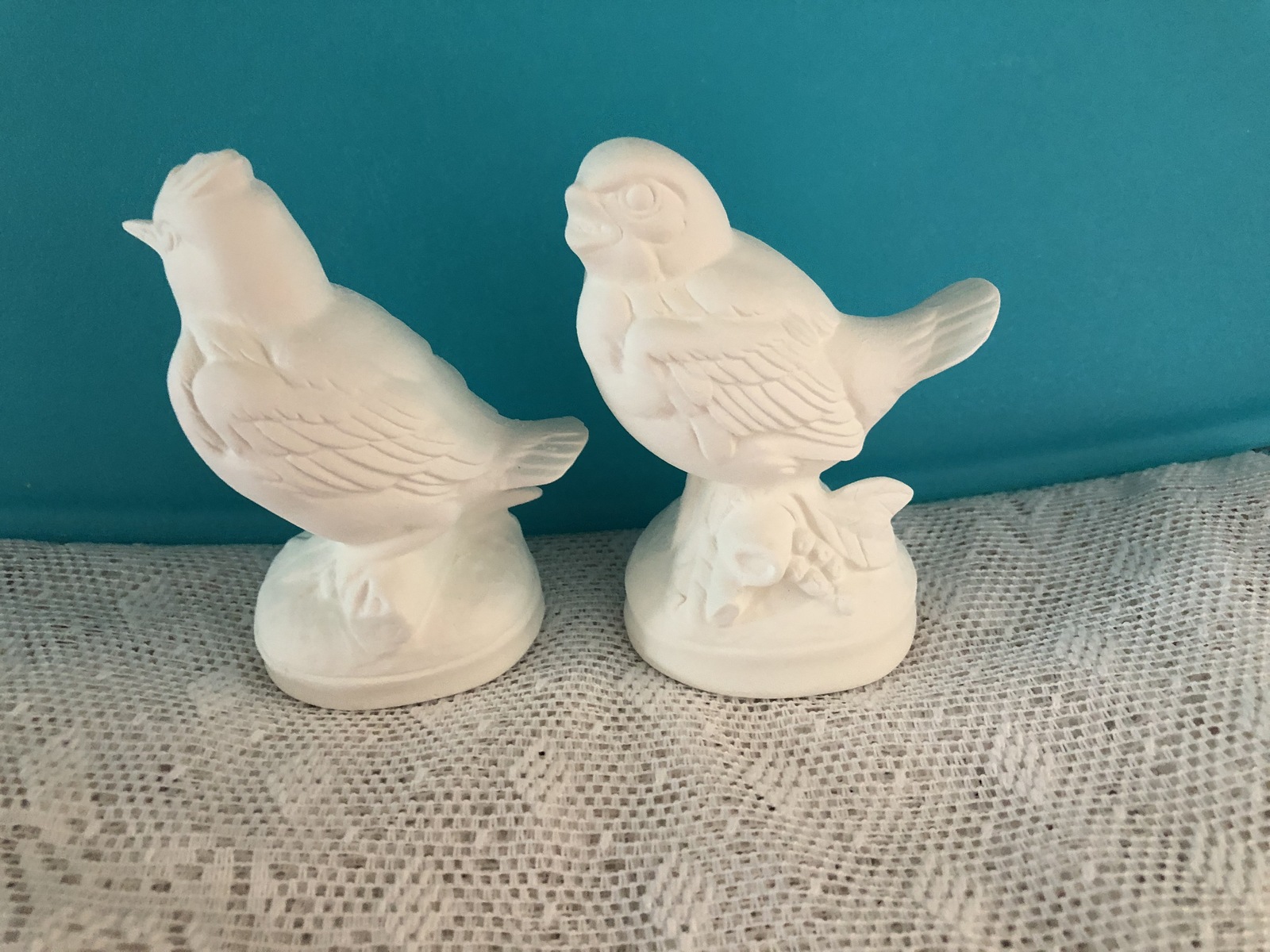 W8 Small Birds Set of 2 Ceramic Bisque Ready to Paint, Unpainted, You
