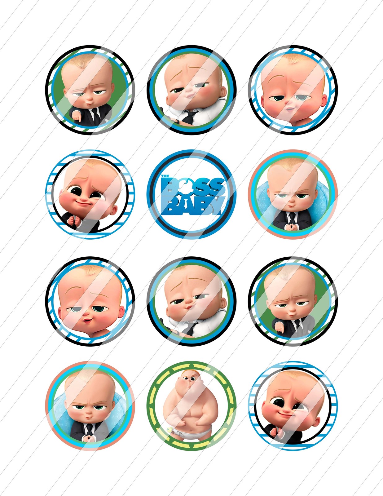 The Boss Baby Printable Cupcake Toppers and 50 similar items