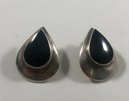 LOUIS BOOTH 925 Silver - Vintage Two Tone Modernist Tear Drop