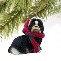 Shih Tzu Miniature Dog Ornament - Black & White by Conversation Concepts - $14.69