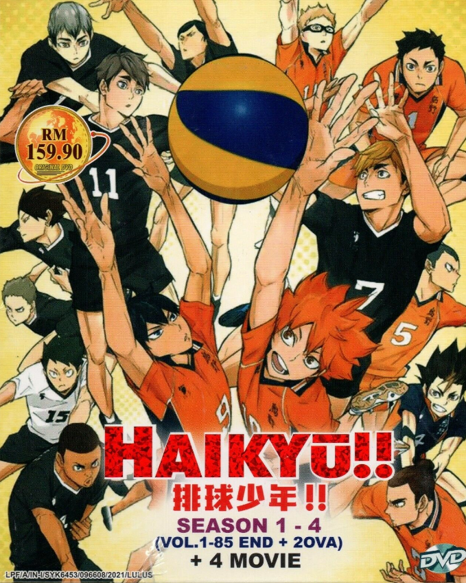 Primary image for Anime DVD Haikyuu!! Season 1-4 Vol.1-85 End + 4 Movie + 2 OVA English Subtitle 