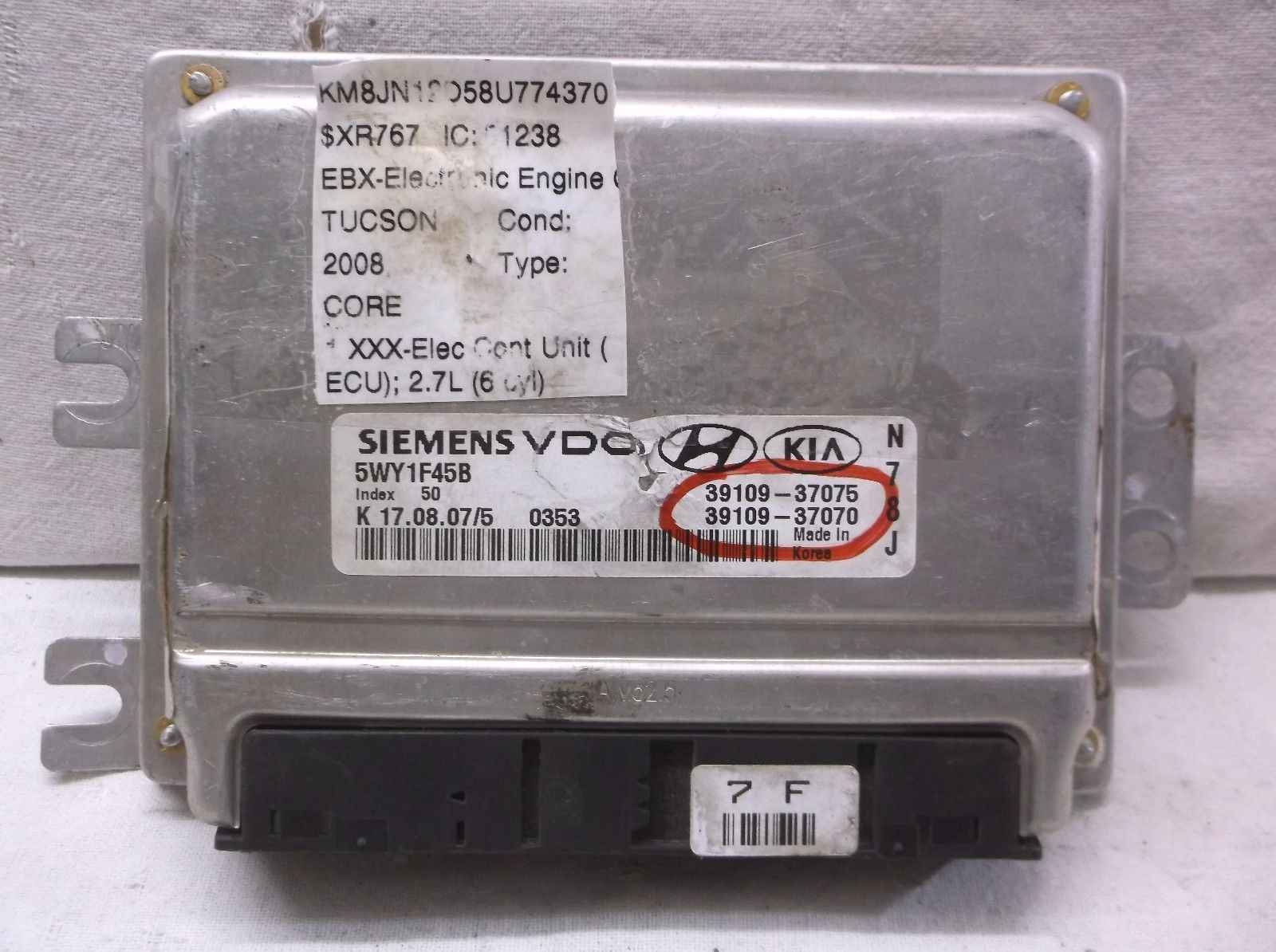 0809 HYUNDAI TUCSON ENGINE CONTROL Engine Computers
