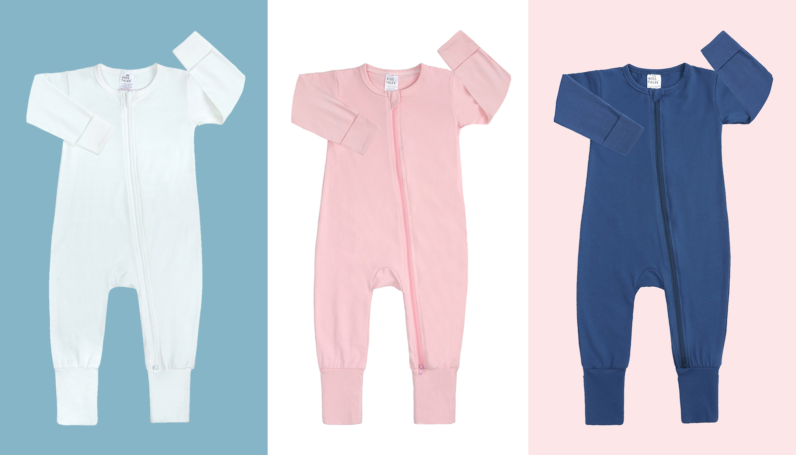 BEST BABY ROMPER 3-24 Month Girl Boy Cotton Pajama Double Zipper Infant Bodysuit
