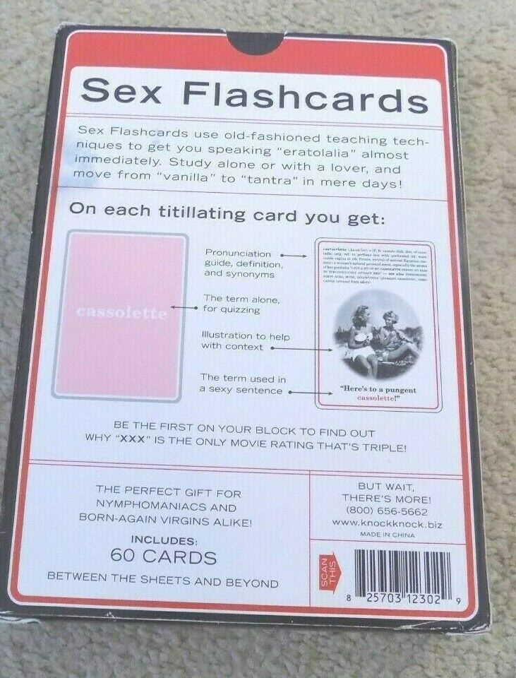 Knock Knock Sex Flashcards 60 Teaching Technique Card Set Free Shipping School Textbooks