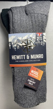 Hewitt &amp; Munro 2 Pair Men&#39;s Wool Blend Socks The Highland Collection New - $20.29