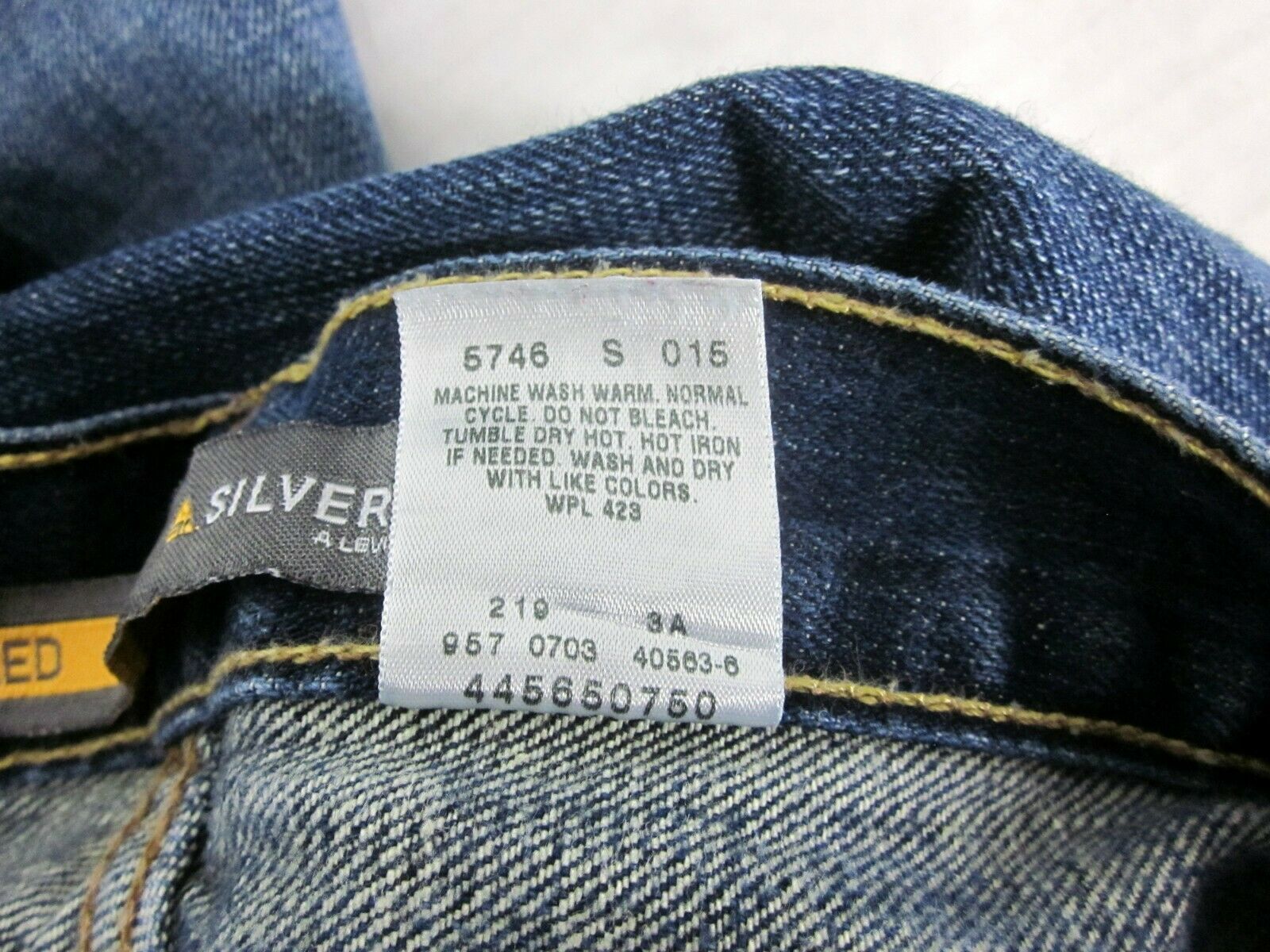 LEVI'S SILVER TAB RELAXED MEN'S W36 L30 DARK 100% COTTON BLUE JEANS ...