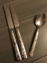 Reed &amp; Barton Stainless Flatware Dinner Knives &amp; TABLESPOON Pinecone - $48.51
