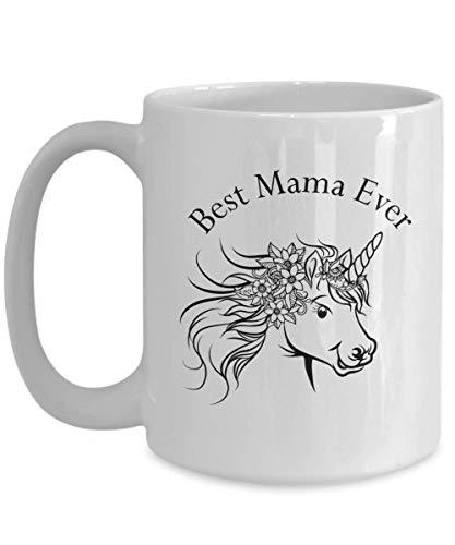 Cute Unicorn Mom Mug White Ceramic Coffee Cup for Mama on Mother's Day from Son