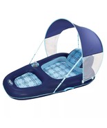 Aqua Leisure Luxury Water Recliner Lounge Pool Float Chair with Canopy - $59.99