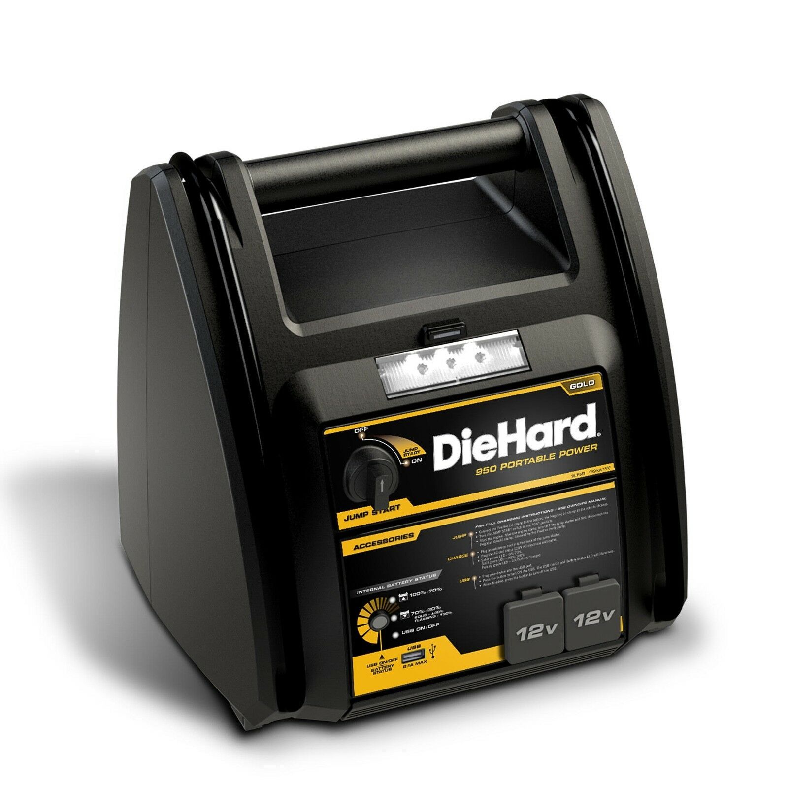 DieHard Gold Portable Power 950 Portable Jump Starter and Inflator