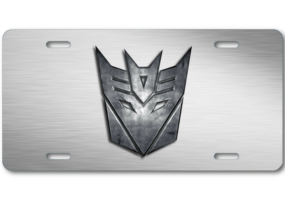 Transformers Decepticon Stone logo Aluminum Car Truck License Plate Tag