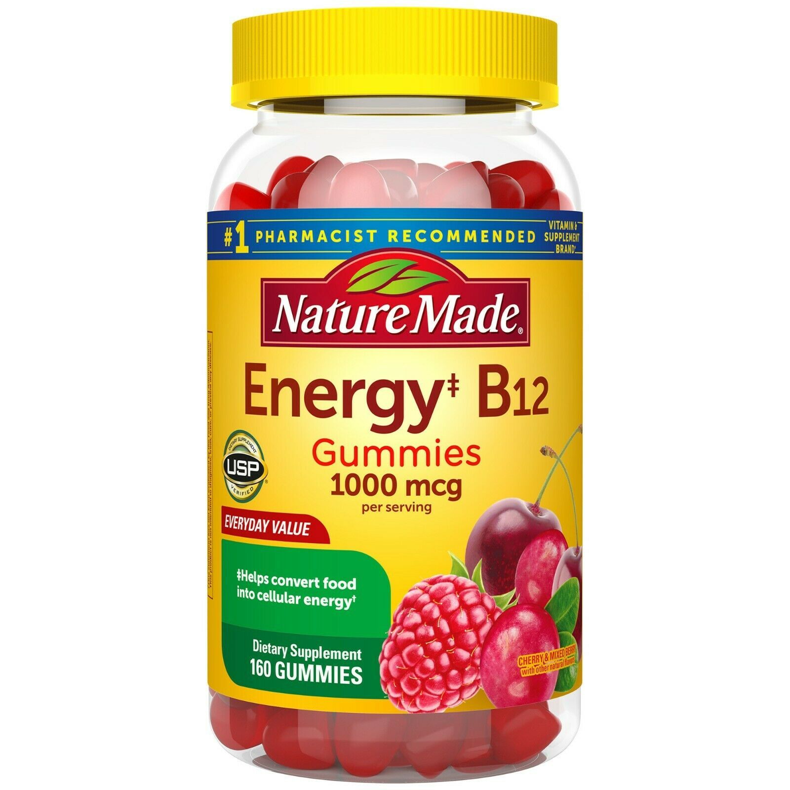 Primary image for Nature Made Energy B12 1000 mcg Gummies, 160 Ct  for Metabolic Health+