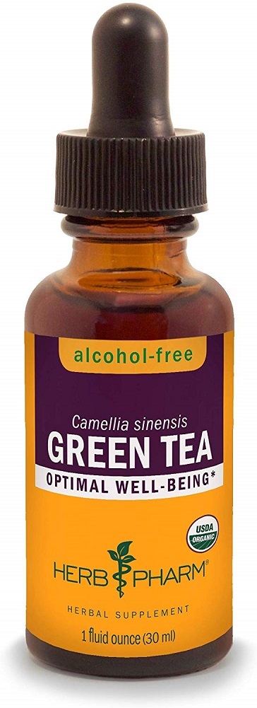 Herb Pharm Certified Organic Green Tea Liquid Extract, Alcohol-Free Glycerite, 1