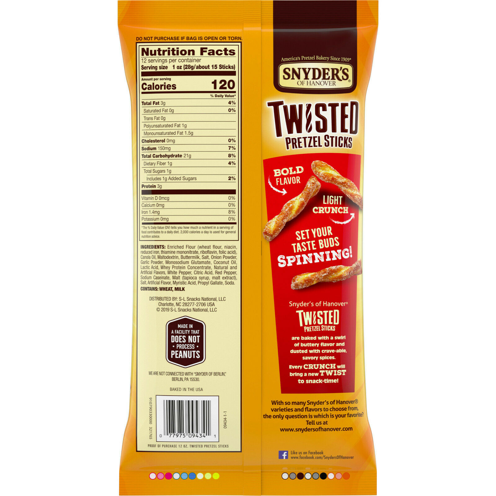 Snyder's of Hanover Seasoned Pretzel Twists Four 12 oz. Bags