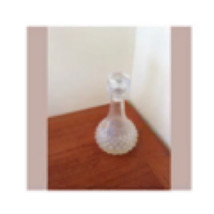 decorative cut glass bottle with topper 10&quot; - $99.99