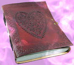Haunted 14X Love Magnifier Journal High Magick Leather Bound Witch CASSIA4 - $35.00