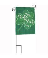 12x18 12&quot;x18&quot; Happy St. Patricks Day Clover Sleeved w/ Garden Stand Flag - $18.88+