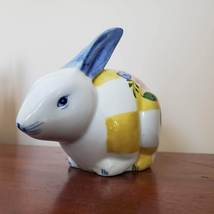 Andrea by Sadek Rabbit Bank, Bunny Bank, Porcelain Rabbit Flowers, Easter Decor image 3