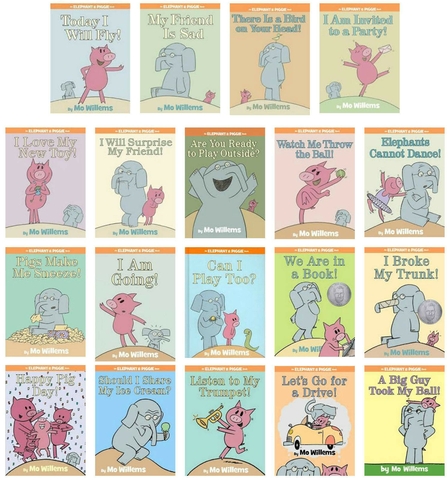 Mo Willems Elephant And Piggie Complete Series Collection Set 1-21 ...