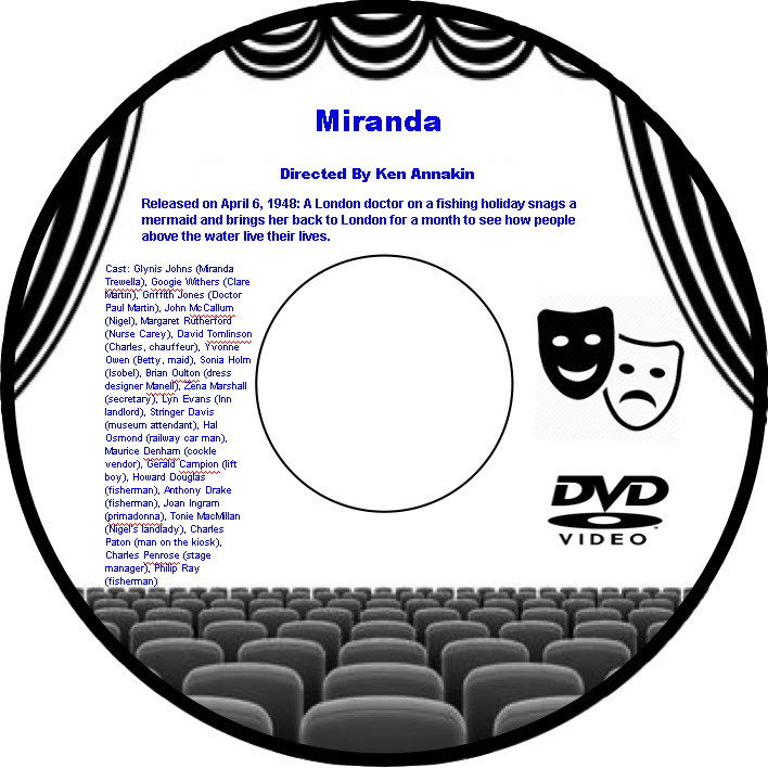 Miranda 1948 DVD Film Romance Film Ken Annakin Glynis Johns Googie