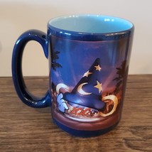 Coffee Mug, Walt Disney 100 Years of Magic, Vintage from 2001, Blue ceramic cup image 3