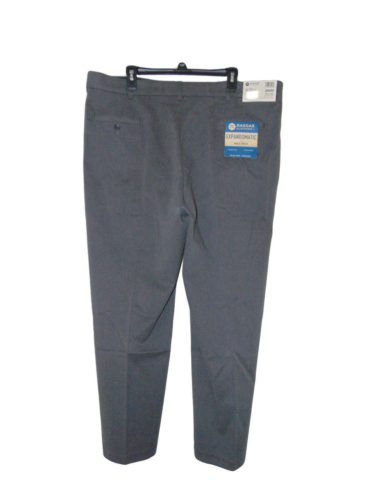 Haggar Expandomatic Gray Pants 42 X 30 Men New Classic Fit - Pants