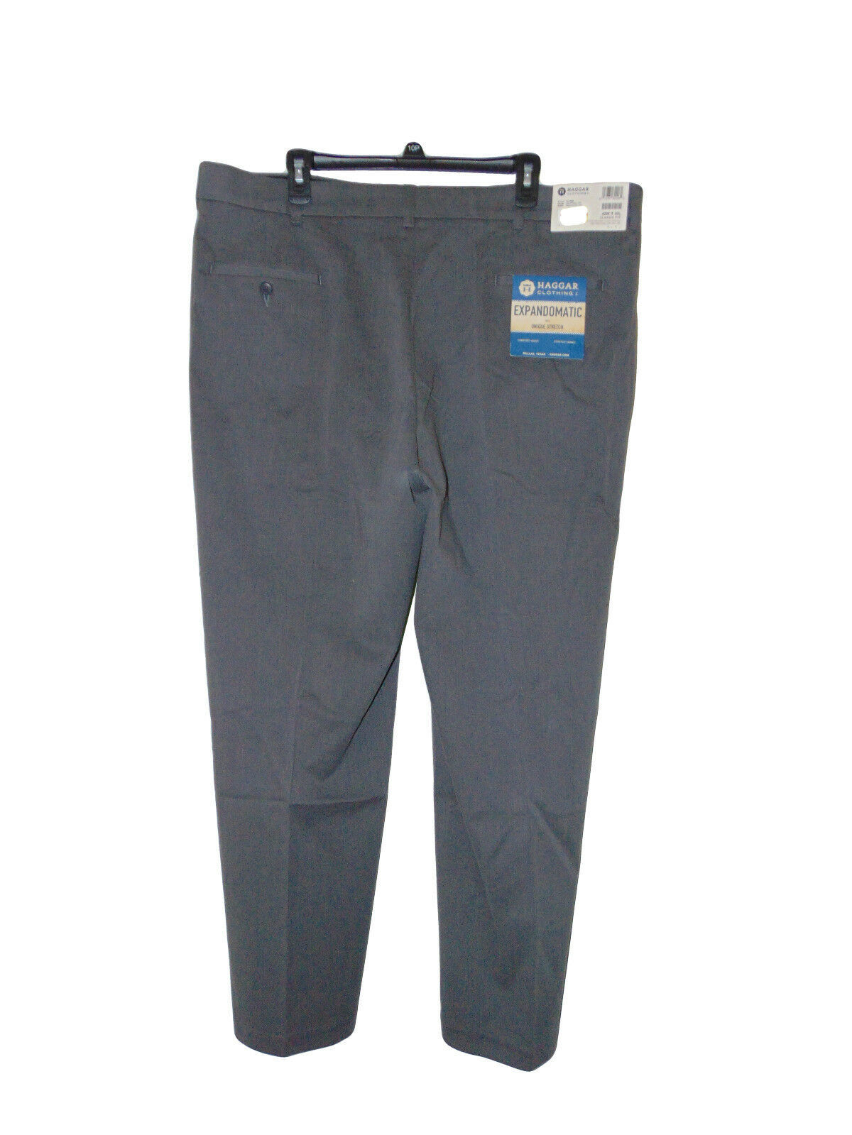 Haggar Expandomatic Gray Pants 42 X 30 Men New Classic Fit Pants