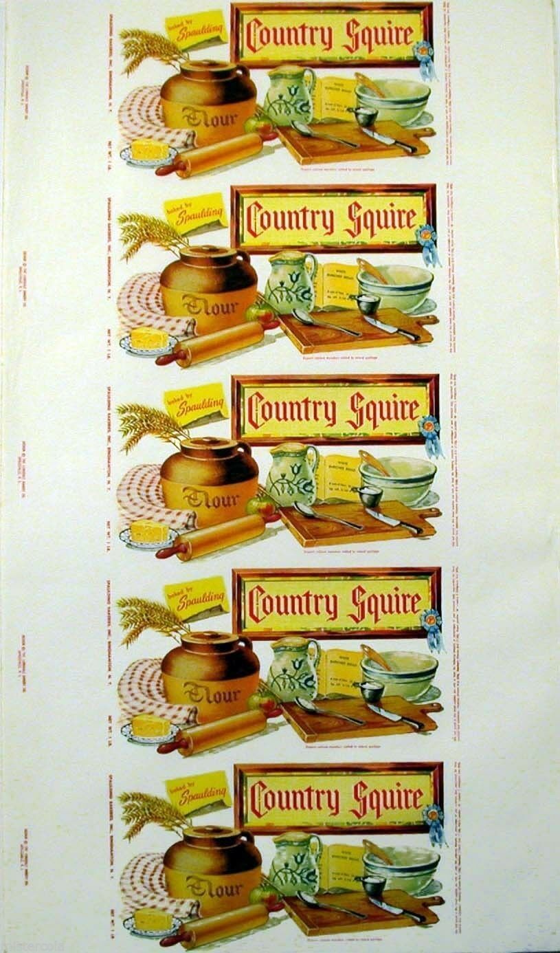 Vintage bread wrapper COUNTRY SQUIRE Spaulding Bakeries Binghamton New