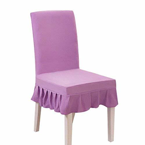 PANDA SUPERSTORE Light Purple 2 Pcs Fit Stretch Elastic Short Chair Covers Chair - $26.41