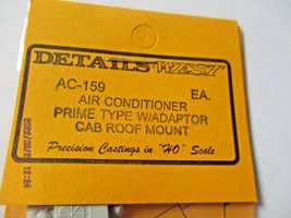 Details West # AC-159 Air Conditioner "Prime" Type w/Adaptor Cab Roof HO-Scale image 2