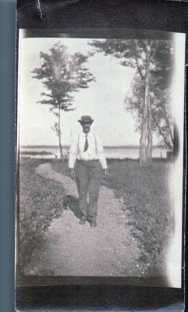 Vintage Man Walking Down Long Path Late 1800’s - Photographic Images