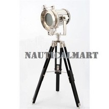 Designer Nickel Finish 75cm Tripod Floor Lamp For Living Room By Nauticalmart