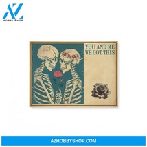 Husband and wife - You and me we got this skull couple - Personalized Canvas - $49.99