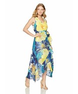 Sangria Women&#39;s Petite Dress Sleeveless Floral  Pbwr1amr, Multi Yellow B... - $46.32