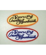 2 VINTAGE TOWN &amp; COUNTRY APARTMENTS EMBROIDERED PATCHES - $10.73