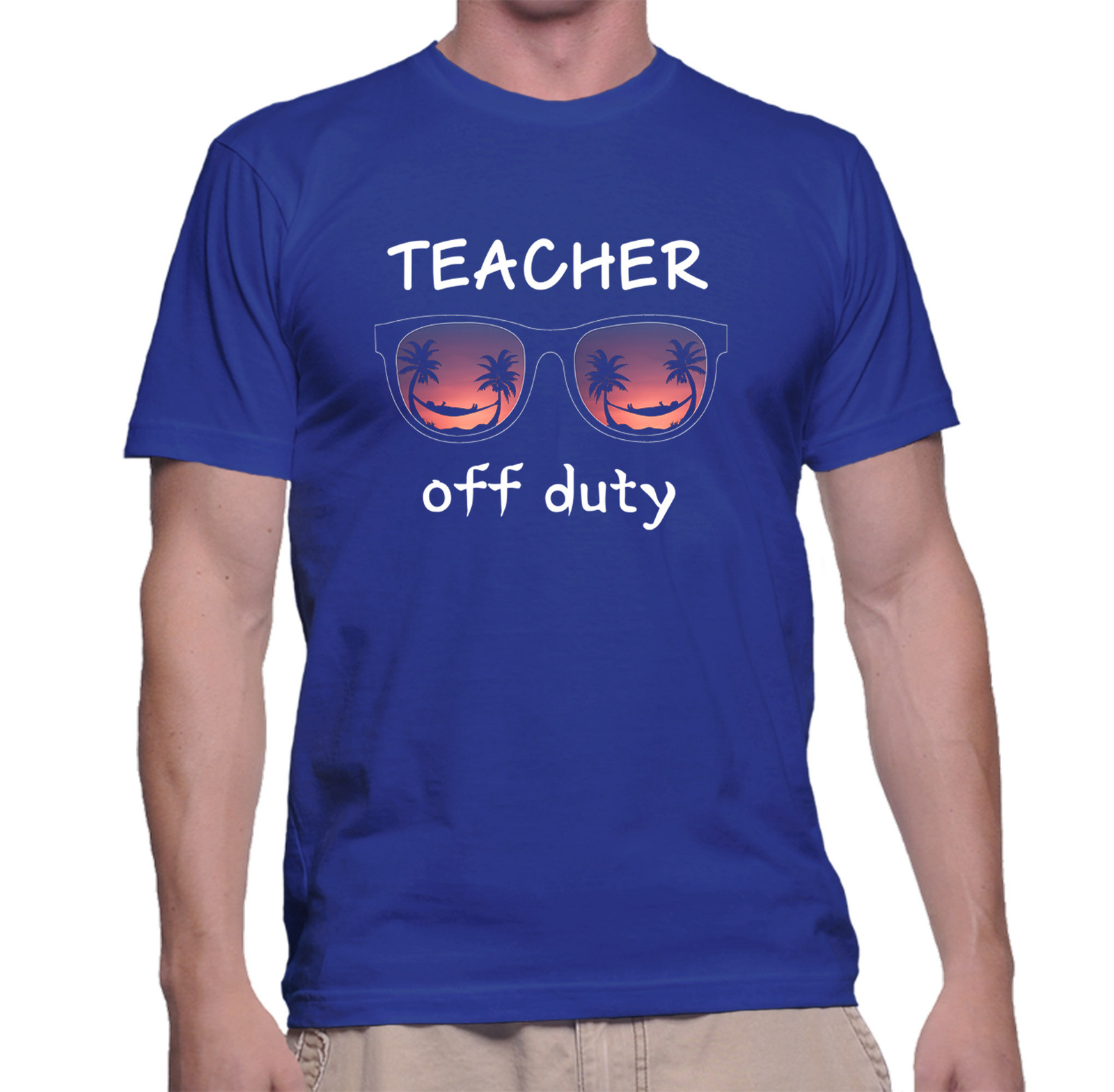 Teacher Off Duty Funny Summer Vacation Beach Sunglasses  T-shirt