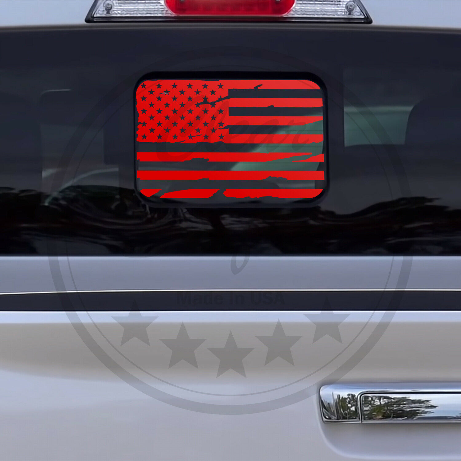 Fits Ford Ranger 18-22 Back Middle Window Distressed American Flag ...