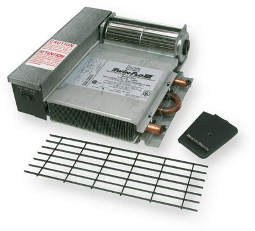 Kick Space Heater 4,200 BTU Hydronic Sealed TripleBearing BuiltIn Fan