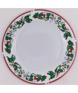 St Maria Lynns Fine China Dinner Plate Christmas Holly  Berry Red Green ... - $21.78