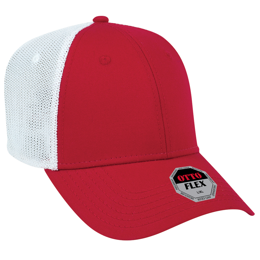 OTTO FLEX 6 Panel Low Profile Mesh Back Baseball Cap - Hats