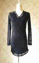 Dressromantic - Women's Black LACE DRESS - Long sleeve-Custom plus size  image 1