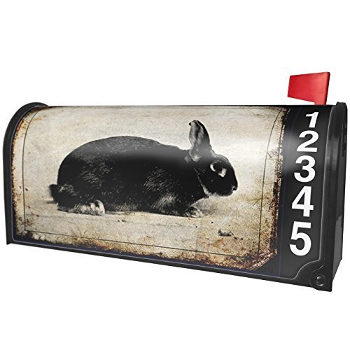 NEONBLOND Bunny, Rabbit Vintage Mailbox Cover Custom Numbers